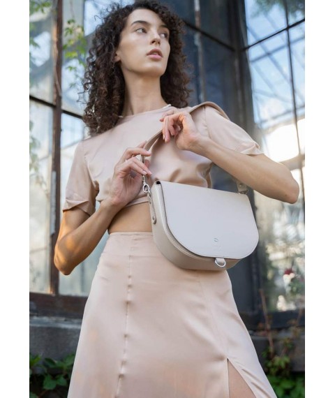 Women's leather bag Ruby L light beige