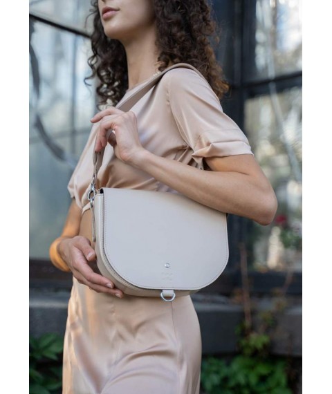 Women's leather bag Ruby L light beige