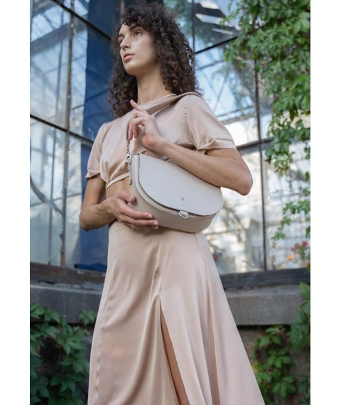 Women's leather bag Ruby L light beige