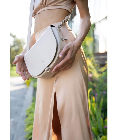 Women's leather bag Ruby L light beige