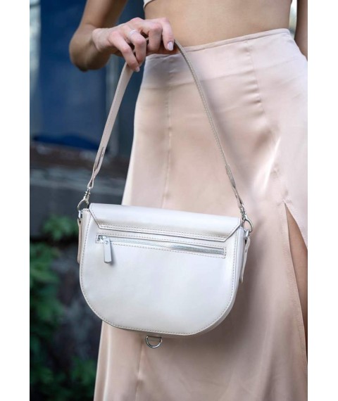Women's leather bag Ruby L light beige