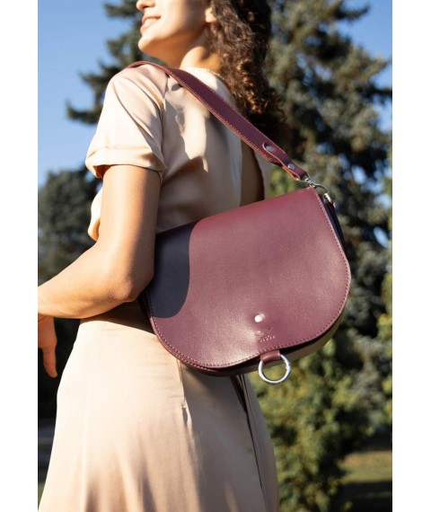 Women's leather bag Ruby L burgundy crust