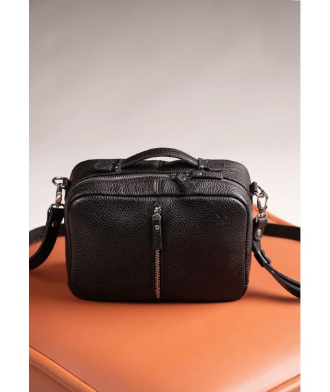 Women's leather bag Avenue black flotar