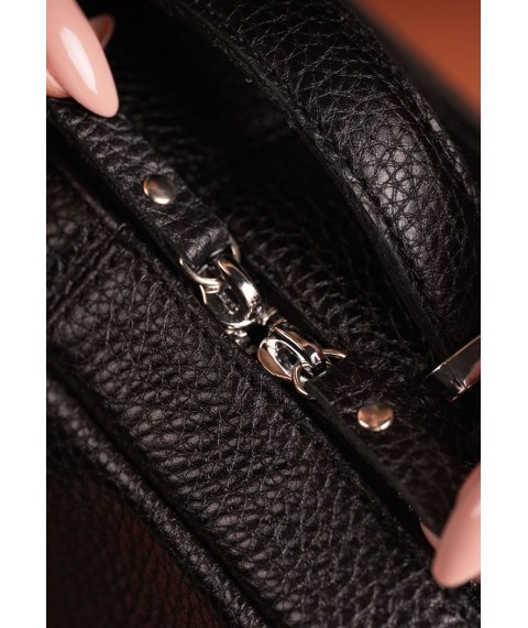Women's leather bag Avenue black flotar