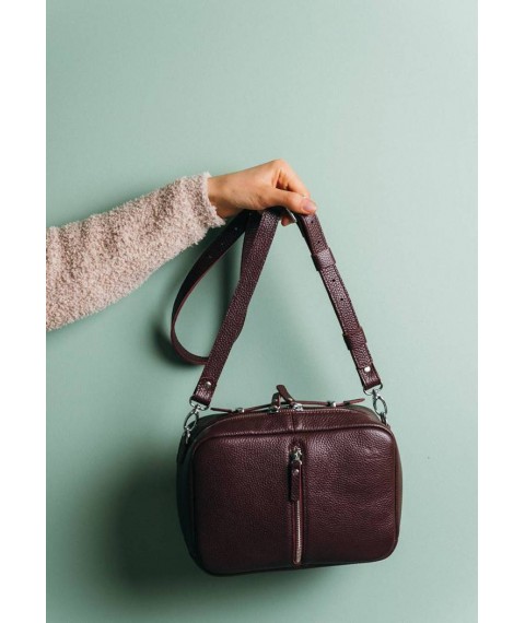 Women's leather bag Avenue burgundy flotar