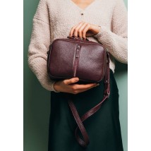 Women's leather bag Avenue burgundy flotar