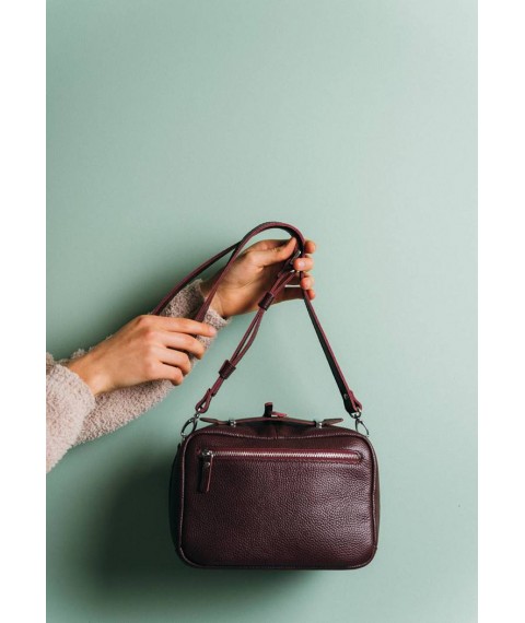 Women's leather bag Avenue burgundy flotar