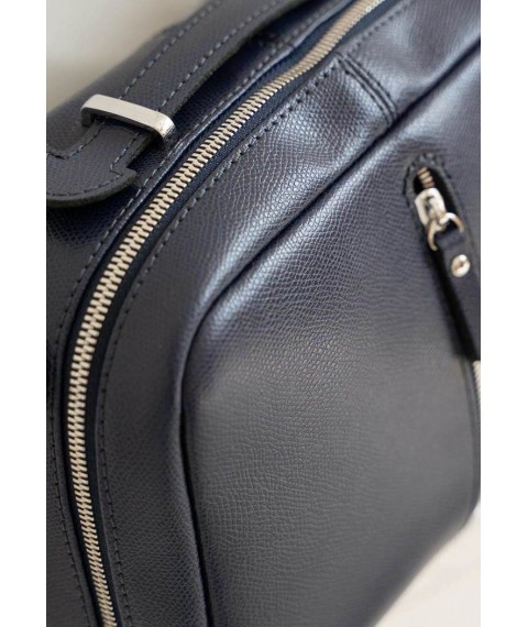 Women's leather bag Avenue blue Saffiano