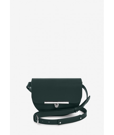 Women's leather crossbody belt bag Bridget green
