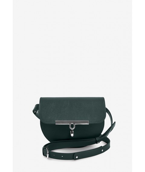 Women's leather crossbody belt bag Bridget green