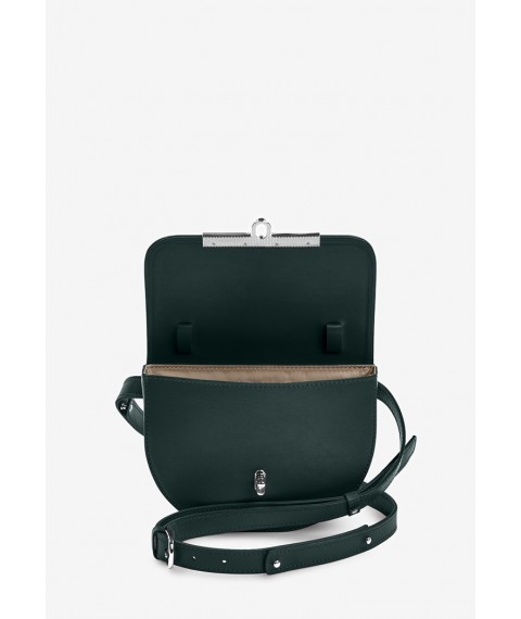 Women's leather crossbody belt bag Bridget green