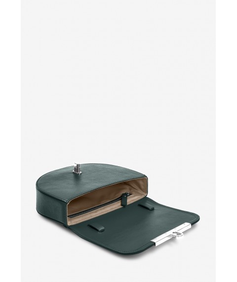 Women's leather crossbody belt bag Bridget green