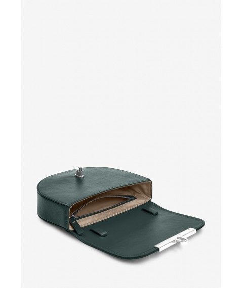 Women's leather crossbody belt bag Bridget green