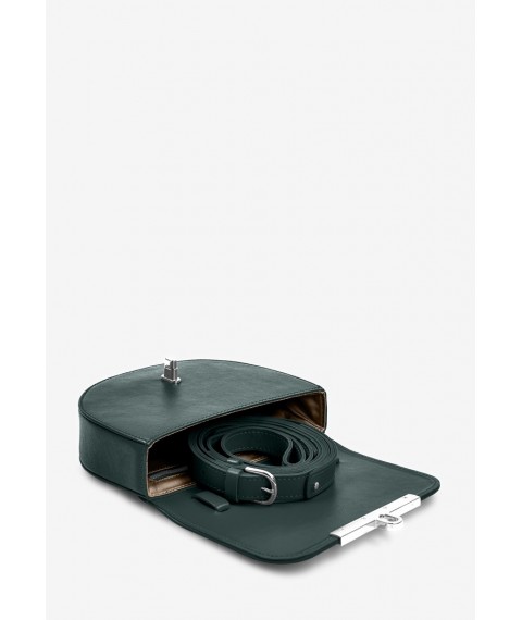 Women's leather crossbody belt bag Bridget green