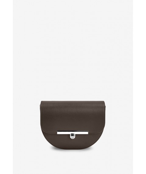 Women's leather crossbody belt bag Bridget dark beige