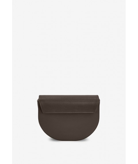 Women's leather crossbody belt bag Bridget dark beige