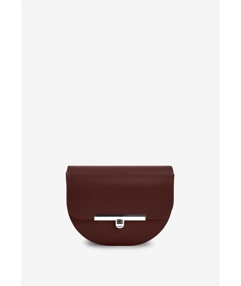 Women's leather crossbody belt bag Bridget burgundy