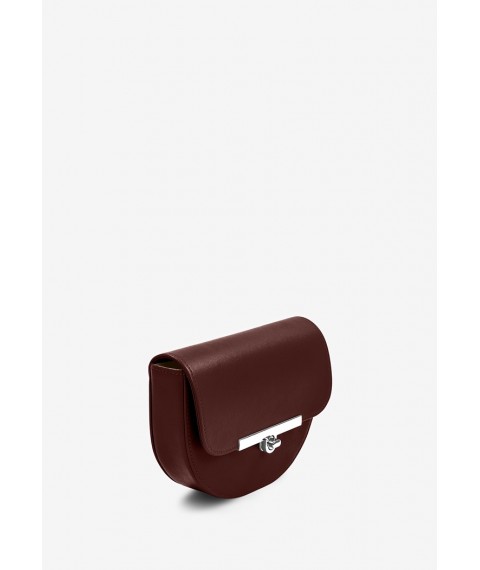 Women's leather crossbody belt bag Bridget burgundy