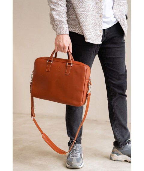 Leather business bag Briefcase 2.0 light brown