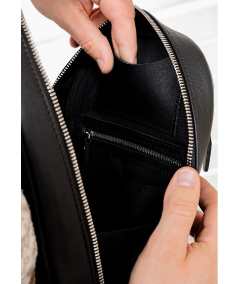 Men's leather Chest bag black