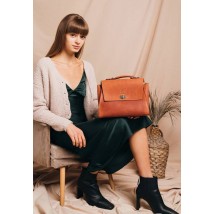 Women's leather bag Classic light brown vintage