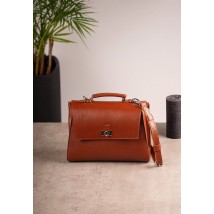 Женская кожаная сумка Classic светло-коричневая