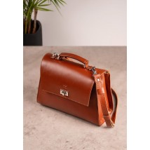 Women's leather bag Classic light brown