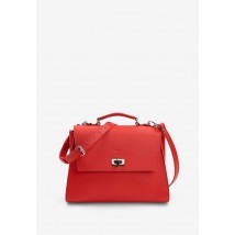 Women's leather bag Classic red Saffiano