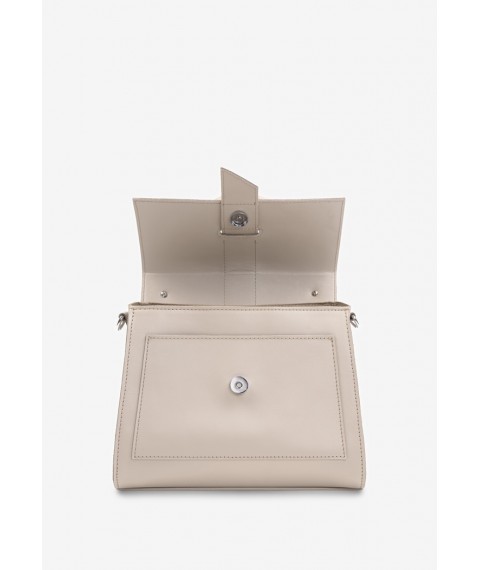 Women's leather bag Ester light beige crust