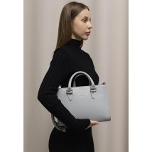 Женская кожаная сумка Fancy сірий краст