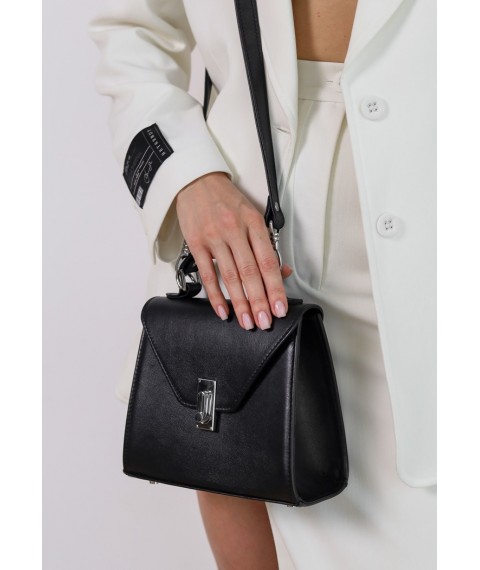 Women's leather bag Futsy Black