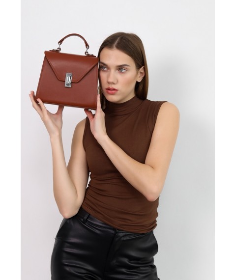 Жіноча шкіряна сумка Futsy Світло-коричнева