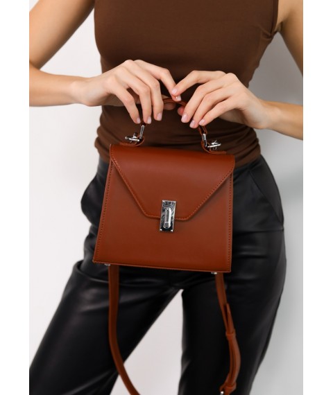 Women's leather bag Futsy Light brown