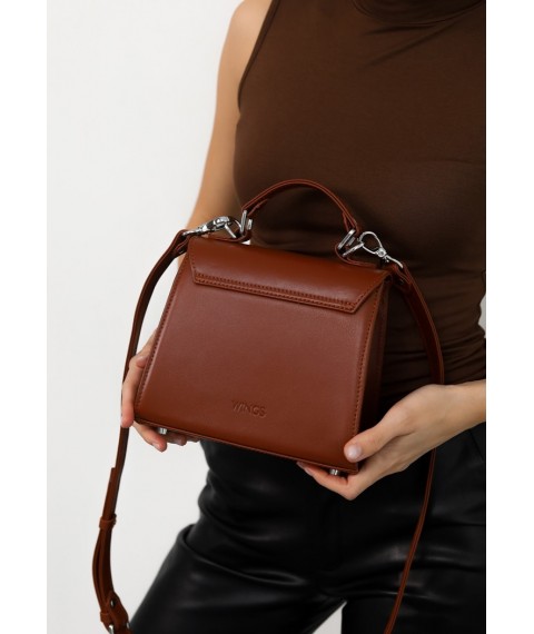 Women's leather bag Futsy Light brown