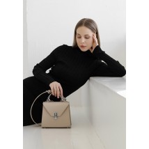 Women's leather bag Futsy Light beige