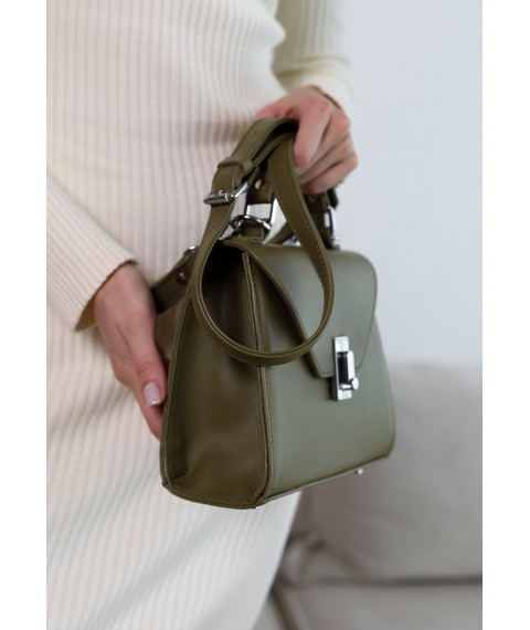 Women's leather bag Futsy Olive