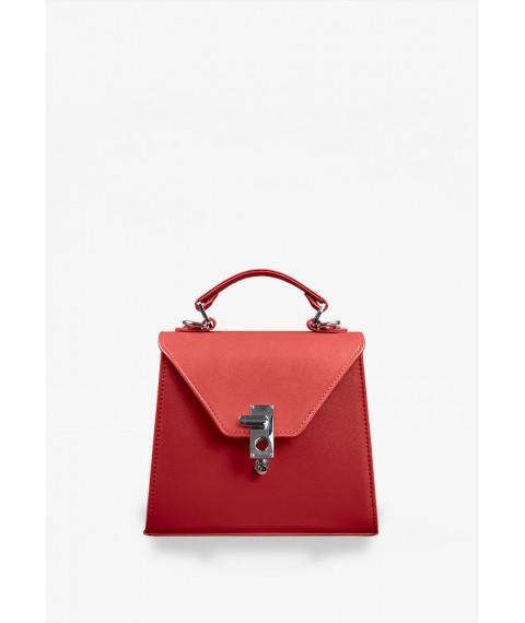 Women's leather bag Futsy red