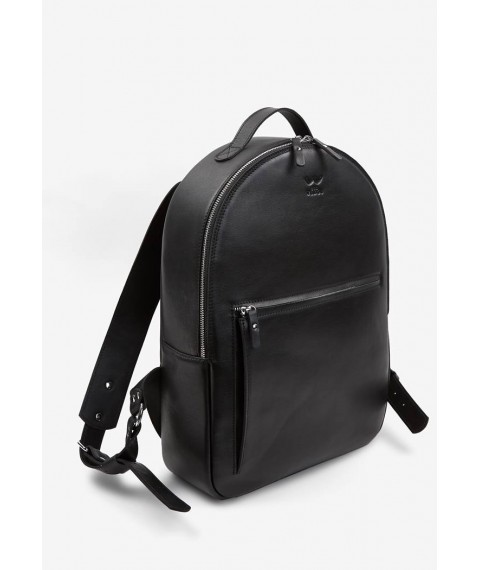 Leather backpack Groove L black