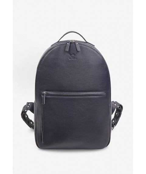 Leather backpack Groove L blue saffiano