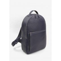 Leather backpack Groove L blue saffiano