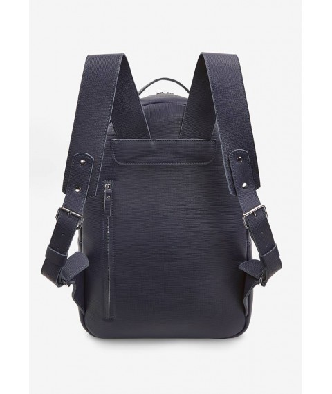 Leather backpack Groove L blue saffiano