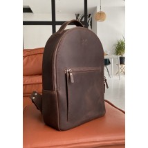 Leather backpack Groove L dark brown vintage