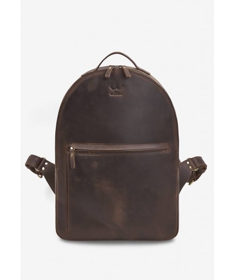 Leather backpack Groove L dark brown vintage