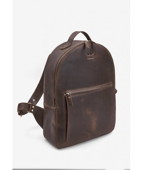 Leather backpack Groove L dark brown vintage