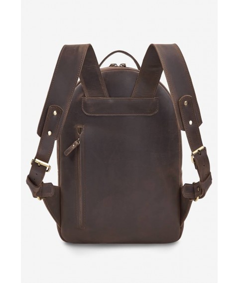Leather backpack Groove L dark brown vintage