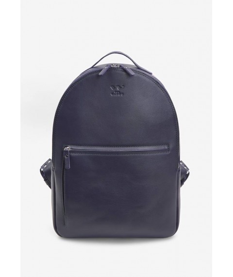 Leather backpack Groove L blue