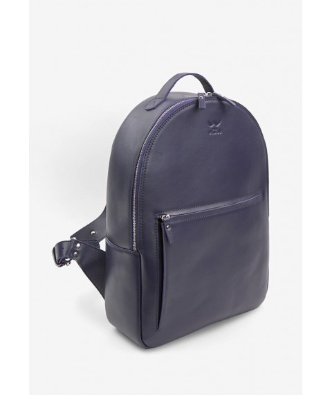 Leather backpack Groove L blue