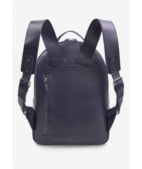 Leather backpack Groove L blue