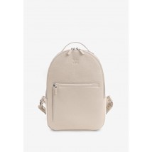 Leather backpack Groove M light beige grainy
