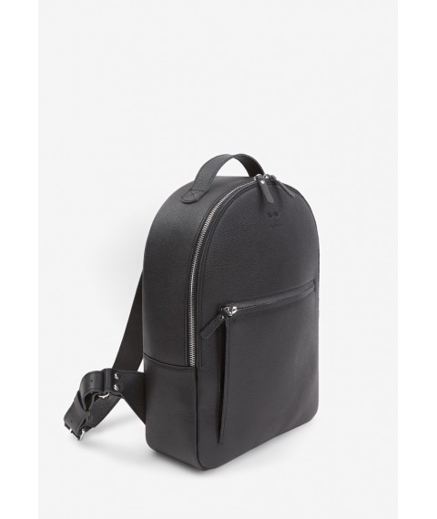 Leather backpack Groove M black Saffiano